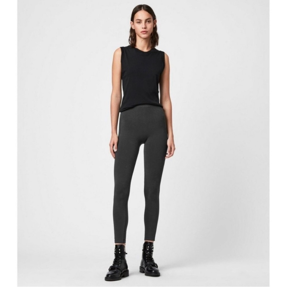 All Saints High Rise Leggings Women Size Medium Charcoal Gray
